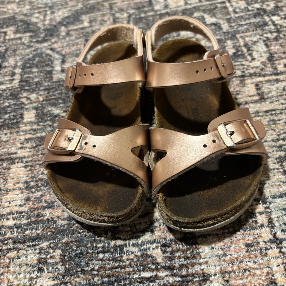 Birkenstock Rose Gold Metallic Sandals